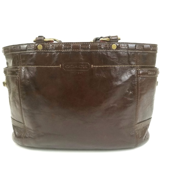 Coach 11500 Gallery Laced Turnlock Tote Handbag - Picture 2 of 8